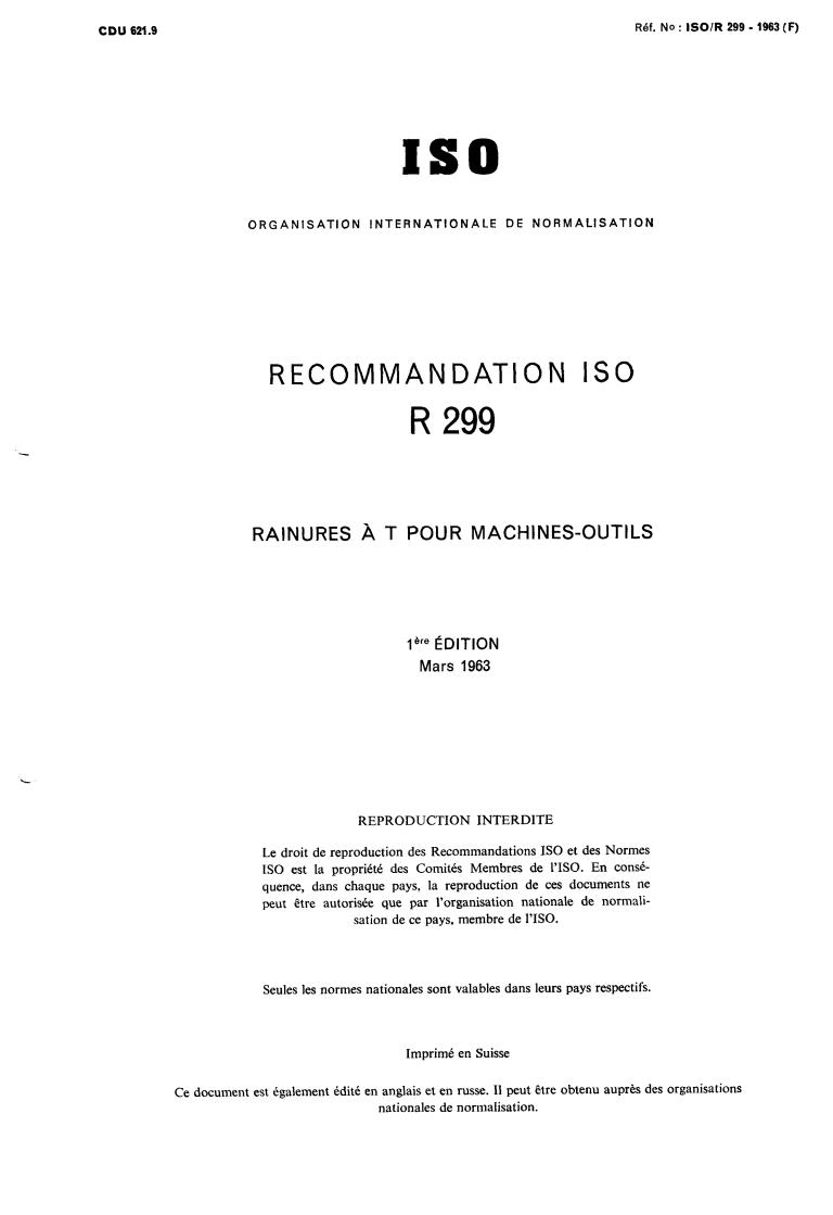ISO/R 299:1963 - Title missing - Legacy paper document
Released:1/1/1963