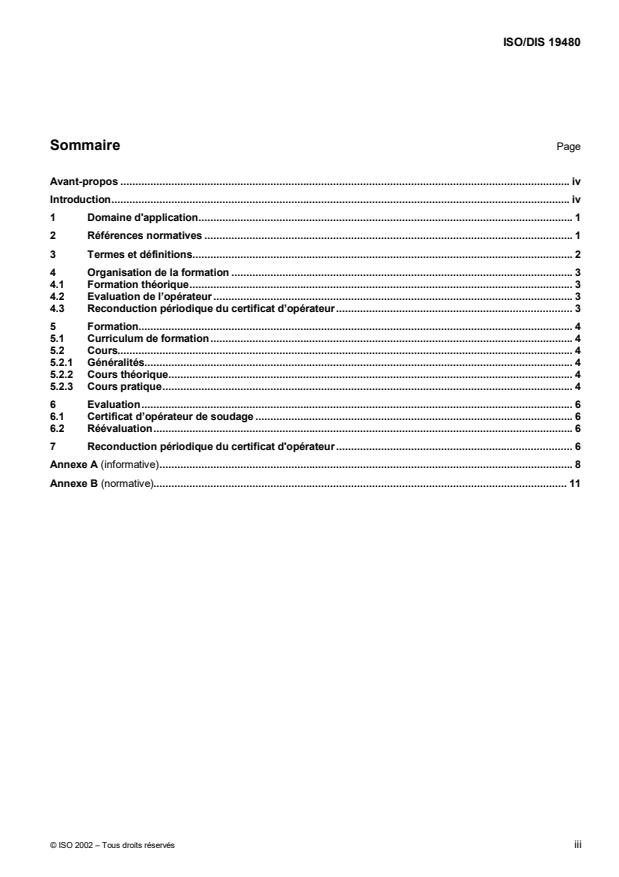 ISO/DTR 19480 - Tubes et raccords thermoplastiques pour le transport de combustibles gazeux -- Formation et évaluation des opérateurs de soudage