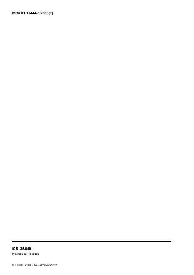 ISO/IEC 15444-5:2003 ISO/IEC 15444-5:2003 - Technologies de l'information -- Systeme de codage d'images JPEG 2000: Logiciel de référence - Page 4 preview