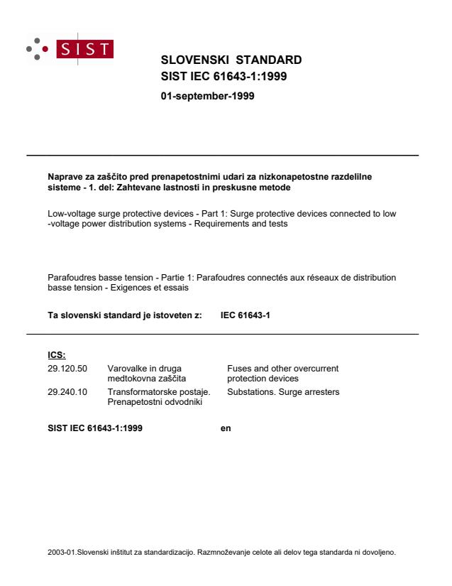 IEC 61643-1:1999
