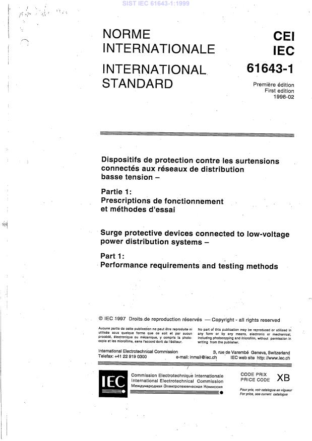 IEC 61643-1:1999