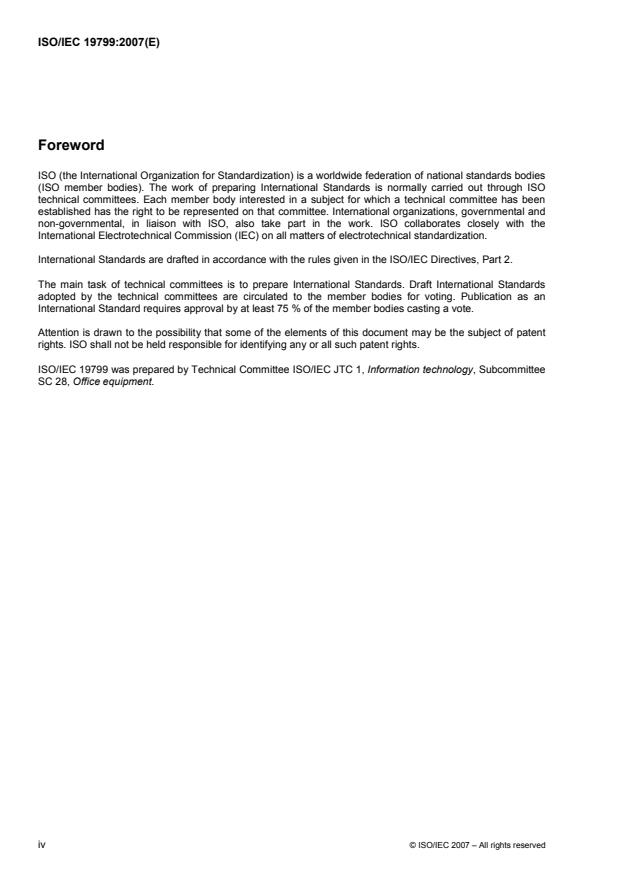 ISO/IEC 19799:2007 ISO/IEC 19799:2007 - Information technology -- Method of measuring gloss uniformity on printed pages - Page 4 preview
