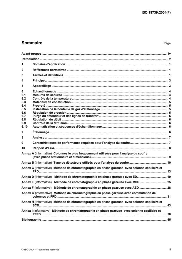ISO 19739:2004 - Gaz naturel -- Détermination des composés soufrés par chromatographie en phase gazeuse