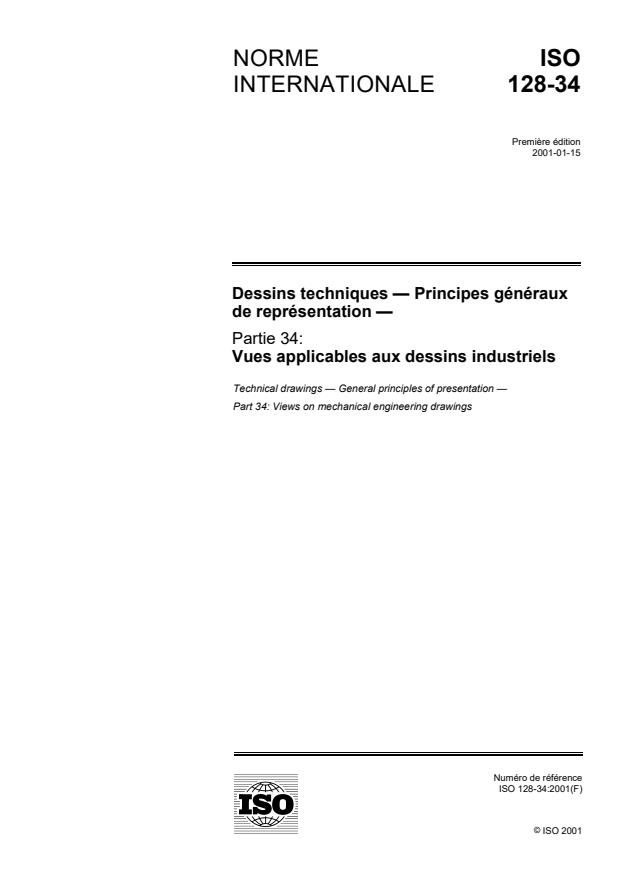 ISO 128-34:2001 - Dessins techniques -- Principes généraux de représentation