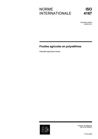 ISO 4167:2006 - Ficelles agricoles en polyoléfines