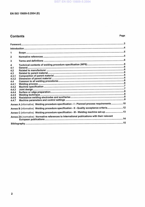 EN ISO 15609-5:2004 EN ISO 15609-5:2004 - Page 4 preview