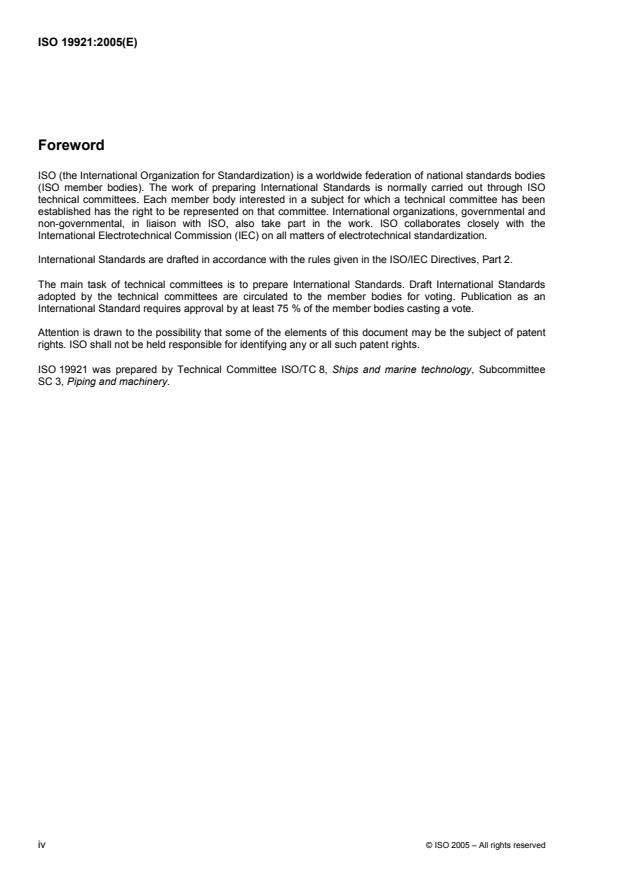 ISO 19921:2005 ISO 19921:2005 - Ships and marine technology -- Fire resistance of metallic pipe components with resilient and elastomeric seals -- Test methods - Page 4 preview
