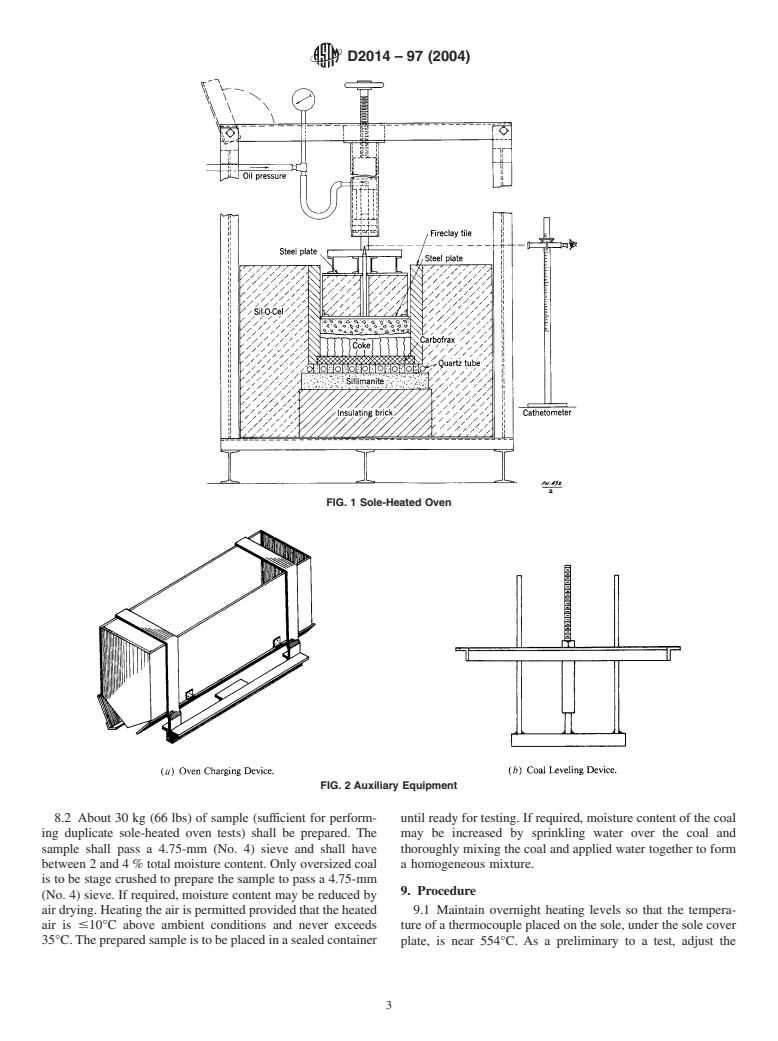 ASTM D2014-97(2004) - Standard Test Method for Expansion or Contraction of Coal by the Sole-Heated Oven