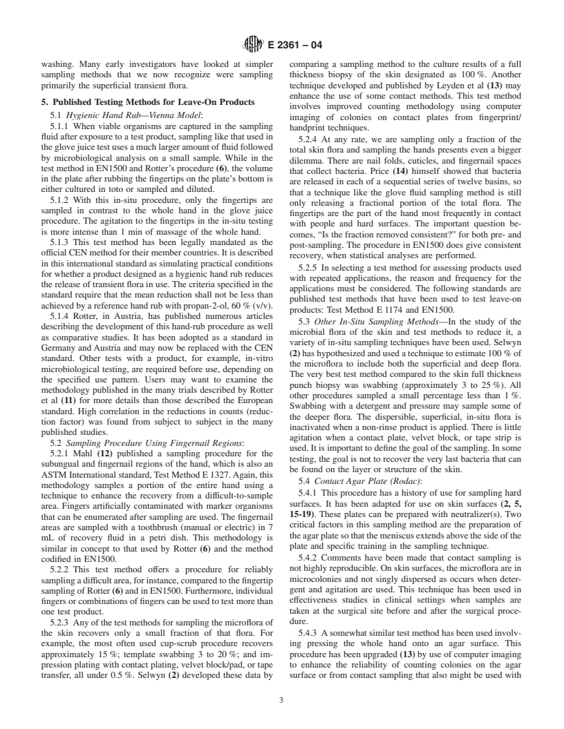 ASTM E2361-04 - Standard Guide for Testing Leave-On Products Using In-Situ Methods