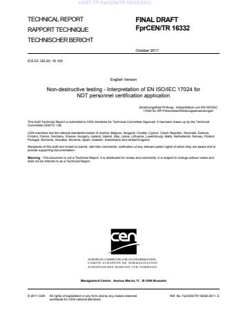 kTP FprCEN/TR 16332:2012