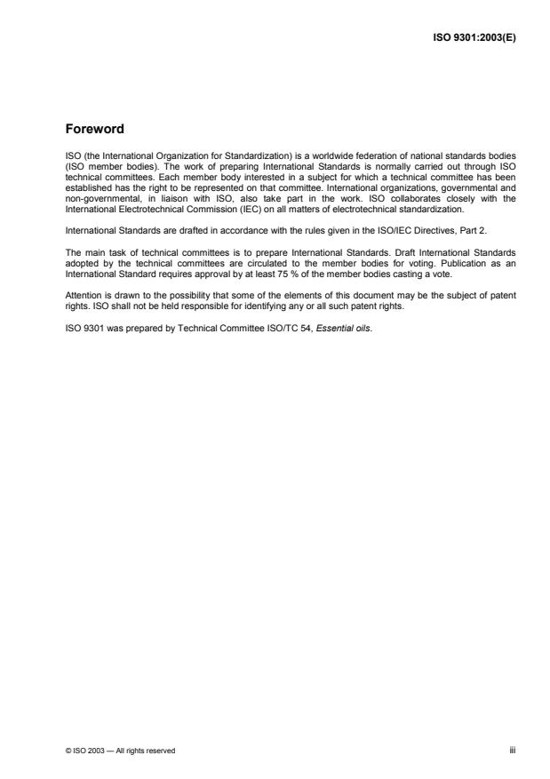 ISO 9301:2003 - Oil of cumin seed (Cuminum cyminum L.)