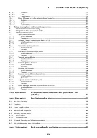 SIST EN 301 908-3 V5.2.1:2011 en_30190803v050201v - IMT cellular networks; Harmonized EN covering the essential requirements of article 3.2 of the R&TTE Directive; Part 3: CDMA Direct Spread (UTRA FDD) Base Stations (BS) - Page 4 preview