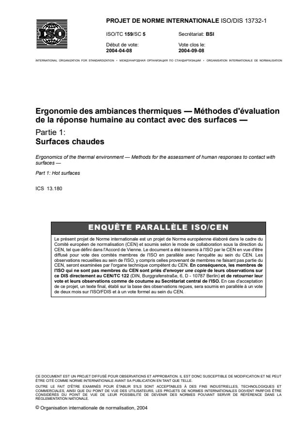ISO/DIS 13732-1