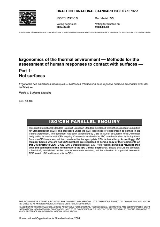 ISO/DIS 13732-1