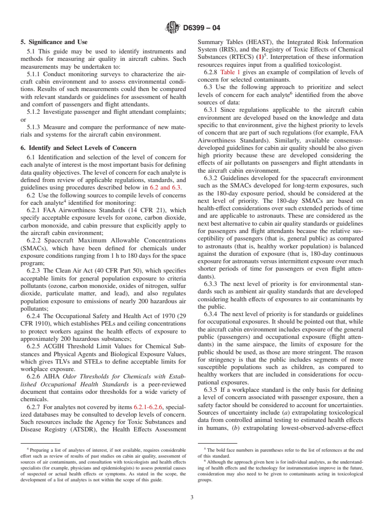 ASTM D6399-04 - Standard Guide for Selecting Instruments and Methods for Measuring Air Quality In Aircraft Cabins