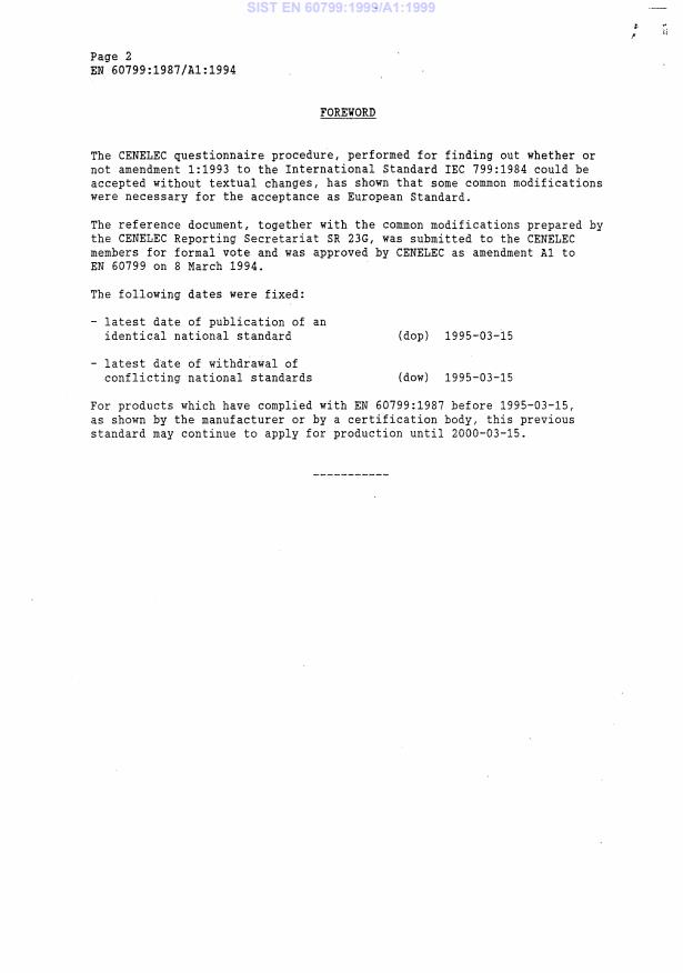 EN 60799:1987/A1:1994 EN 60799:1999/A1:1999 - Page 4 preview