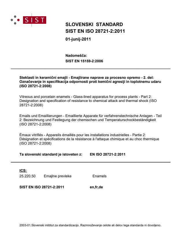EN ISO 28721-2:2011