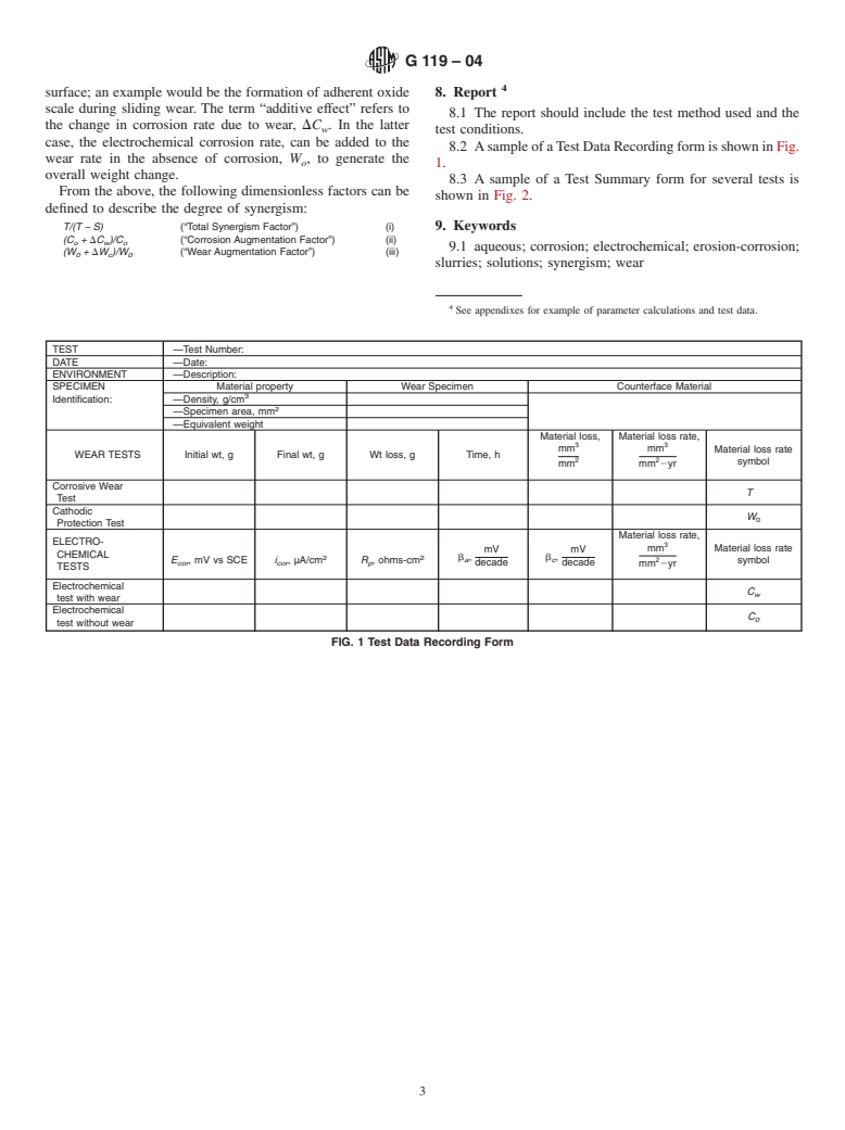 ASTM G119-04 - Standard Guide for Determining Synergism Between Wear and Corrosion