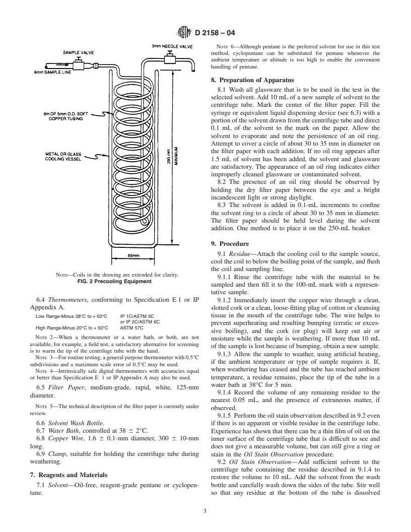 ASTM D2158-04 - Standard Test Method for Residues in Liquefied Petroleum (LP) Gases