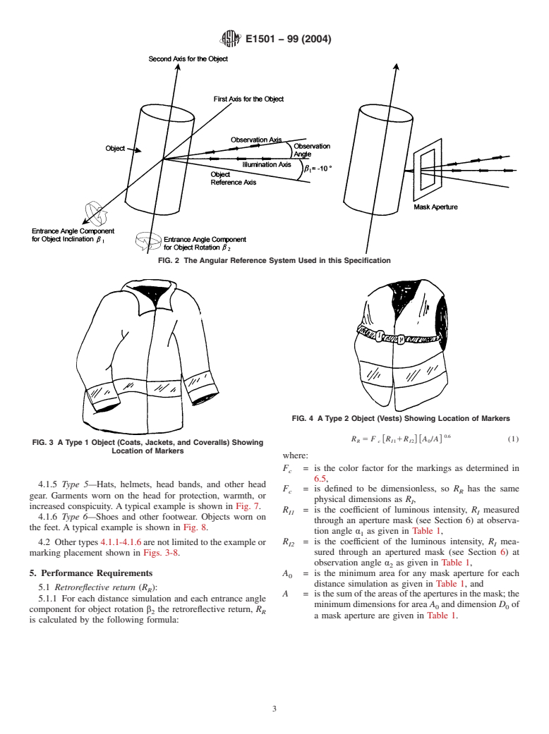 ASTM E1501-99(2004) - Standard Specification for Nighttime Photometric Performance of Retroreflective Pedestrian Markings for Visibility Enhancement (Withdrawn 2013)