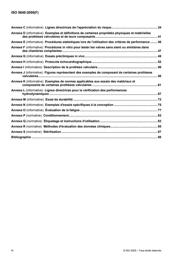 ISO 5840:2005 ISO 5840:2005 - Implants cardiovasculaires -- Protheses valvulaires - Page 4 preview