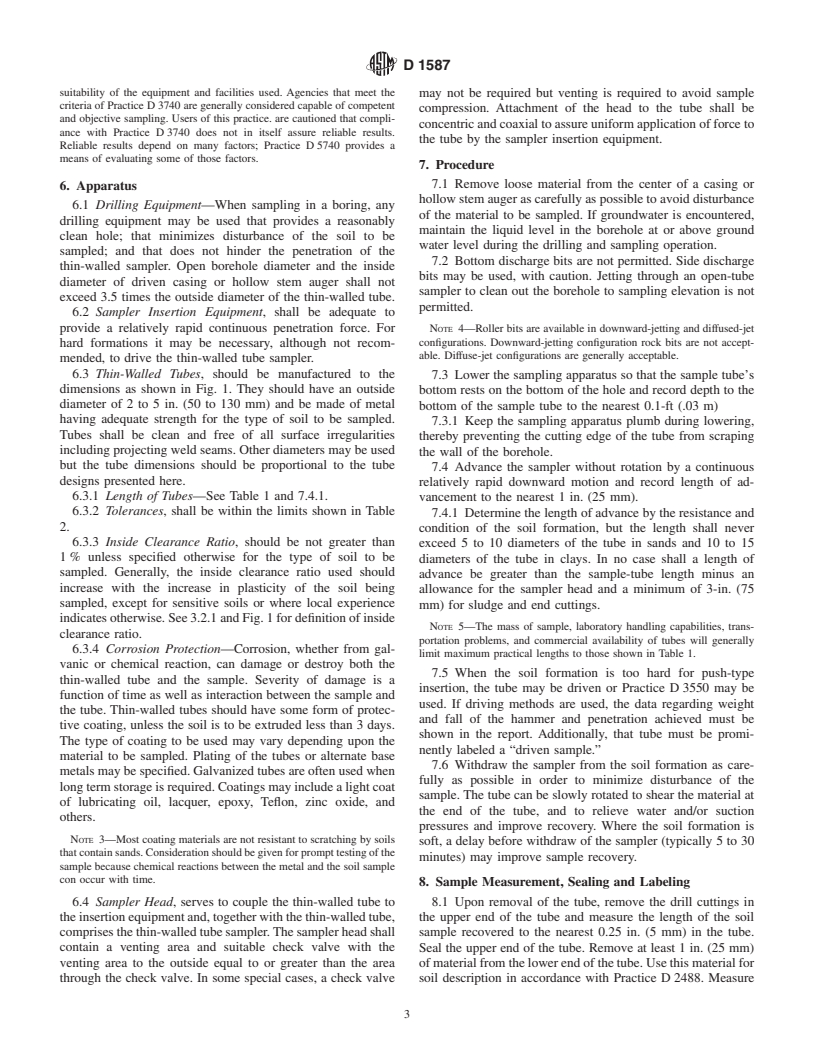 ASTM D1587-00 - Standard Practice for Thin-Walled Tube Sampling of Soils for Geotechnical Purposes