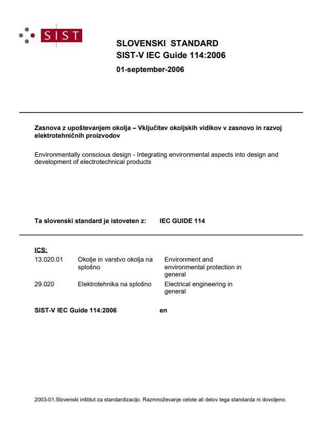 V IEC Guide 114:2006