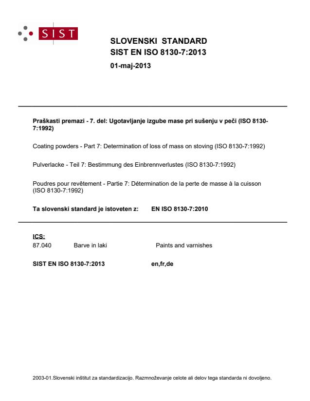 EN ISO 8130-7:2013