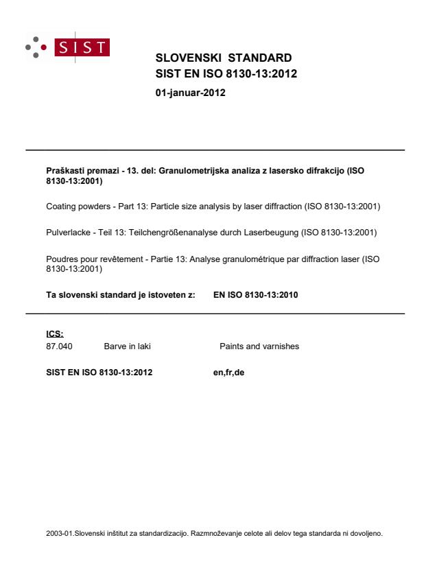EN ISO 8130-13:2012
