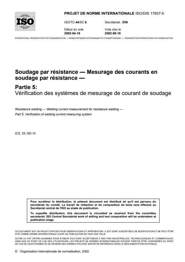 ISO/DIS 17657-5