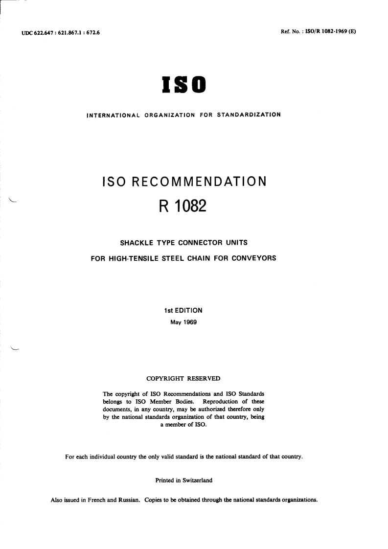 ISO/R 1082:1969 - Title missing - Legacy paper document
Released:1/1/1969