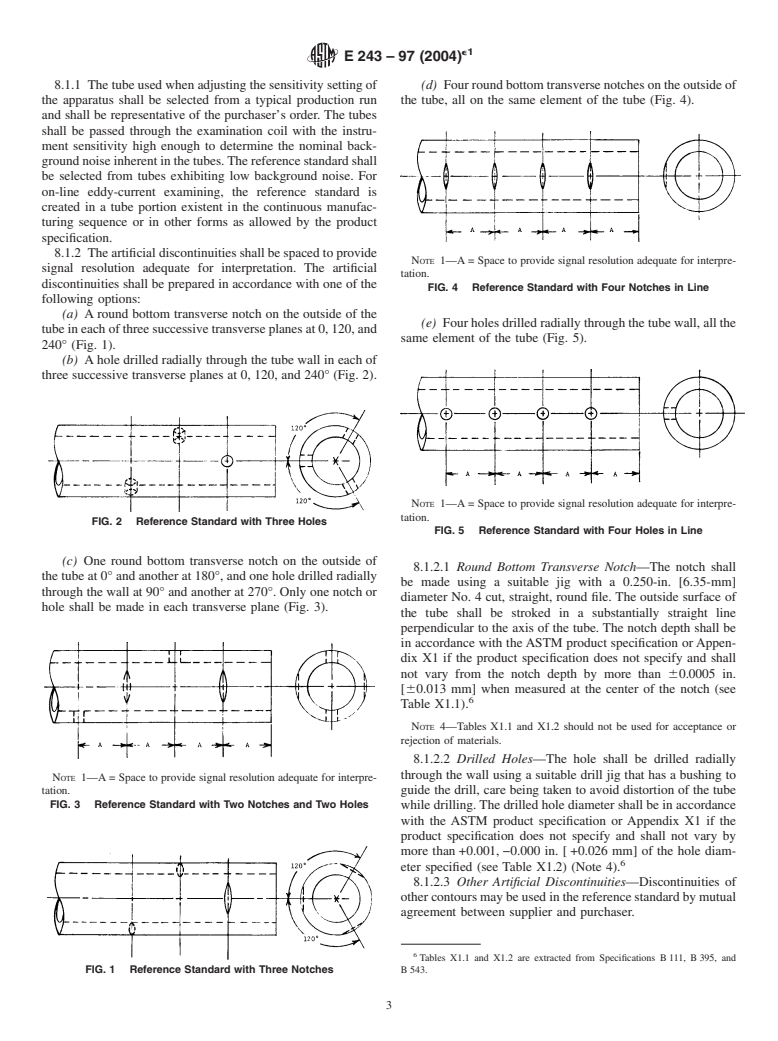 ASTM E243-97(2004)e1 - Standard Practice for Electromagnetic (Eddy-Current) Examination of Copper and Copper-Alloy Tubes