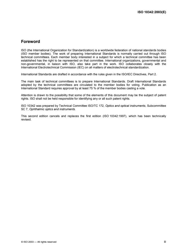 ISO 10342:2003 - Ophthalmic instruments -- Eye refractometers