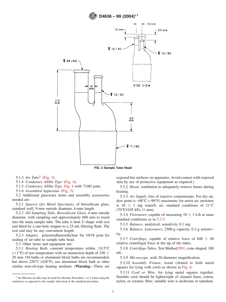 ASTM D4636-99(2004)e1 - Standard Test Method for Corrosiveness and Oxidation Stability of Hydraulic Oils, Aircraft Turbine Engine Lubricants, and Other Highly Refined Oils