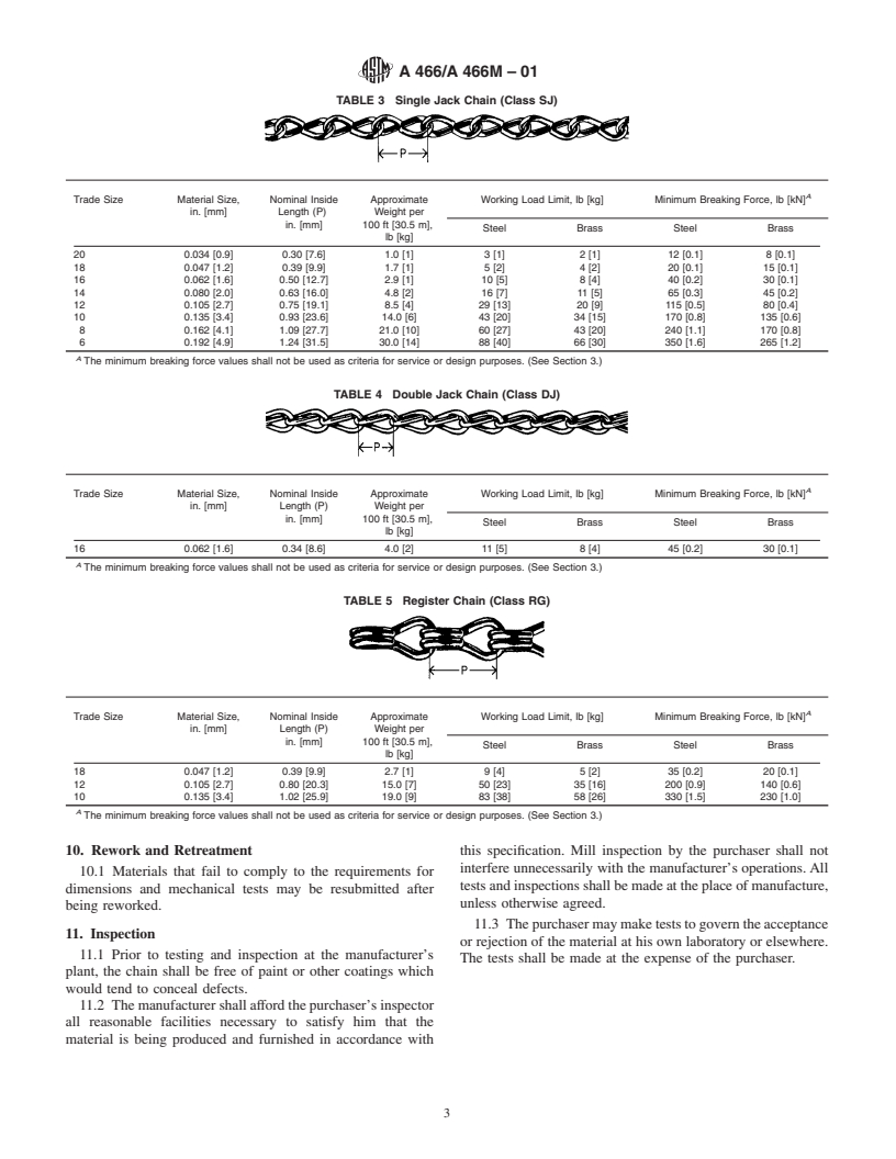 ASTM A466/A466M-01 - Standard Specification for Weldless Chain