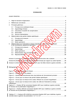 IEC 60404-3:1992+AMD1:2002 CSV - Magnetic materials - Part 3: Methods of measurement of the magnetic properties of magnetic sheet and strip by means of a single sheet tester
Released:10/29/2002
Isbn:2831866553 - Page 4 preview