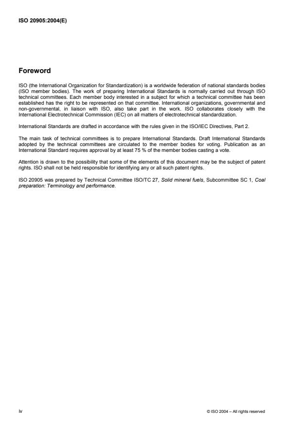 SIST ISO 20905:2005 ISO 20905:2004 - Coal preparation -- Determination of dust/moisture relationship for coal - Page 4 preview