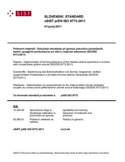 oSIST prEN ISO 9773:2011 - Page 1 preview