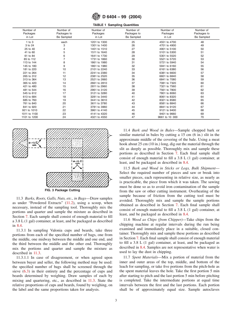 ASTM D6404-99(2004) - Standard Practice for Sampling Vegetable Materials Containing Tannin