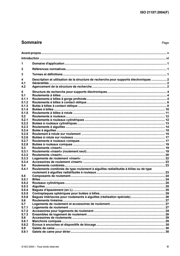 ISO 21107:2004 - Roulements et rotules lisses -- Structure de recherche pour supports électroniques -- Caractéristiques et criteres de performance identifiés par un vocabulaire particulier