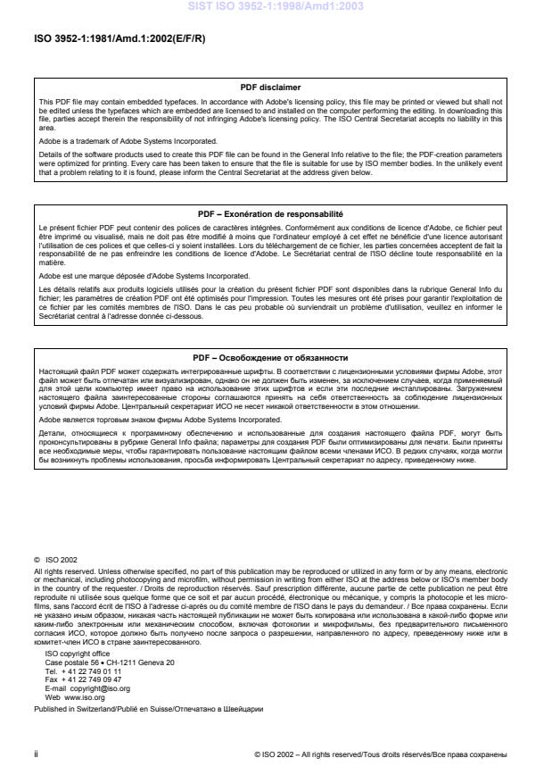 ISO 3952-1:1981/Amd 1:2002 ISO 3952-1:1998/Amd1:2003 - Page 4 preview
