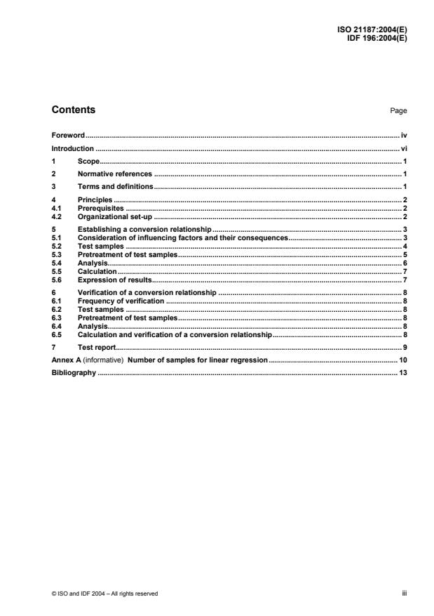 ISO 21187:2004 - Milk -- Quantitative determination of bacteriological quality -- Guidance for establishing and verifying a conversion relationship between routine method results and anchor method results