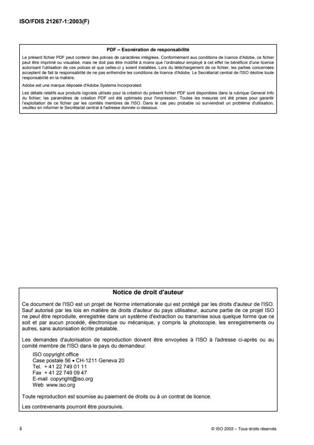 ISO/FDIS 21267-1 ISO/FDIS 21267-1 - Dessins techniques -- Applications ferroviaires - Page 2 preview