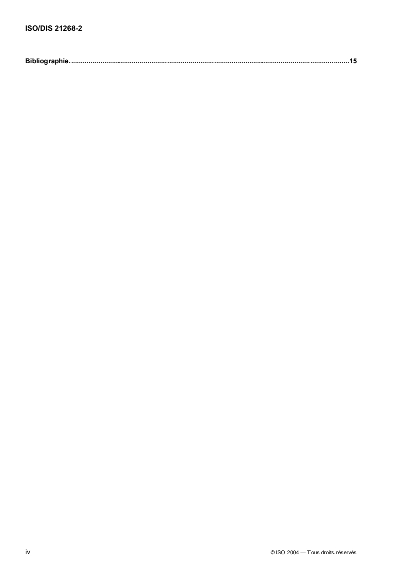 ISO/CD 21268-2 ISO/CD 21268-2 - Qualité du sol — Modes opératoires de lixiviation en vue d'essais chimiques et écotoxicologiques ultérieurs des sols et matériaux du sol — Partie 2: Essai en bâchée unique avec un rapport liquide/solide de 10 l/kg de matière sèche
Released:6/16/2004 - Page 4 preview