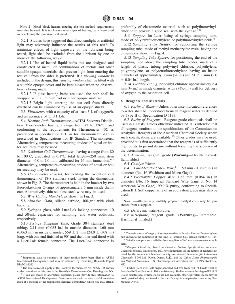 ASTM D943-04 - Standard Test Method for Oxidation Characteristics of Inhibited Mineral Oils