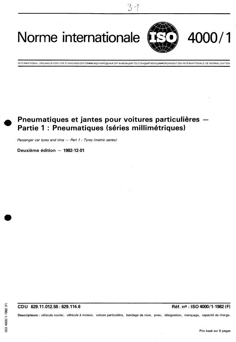 ISO 4000-1:1982 - Title missing - Legacy paper document
Released:1/1/1982