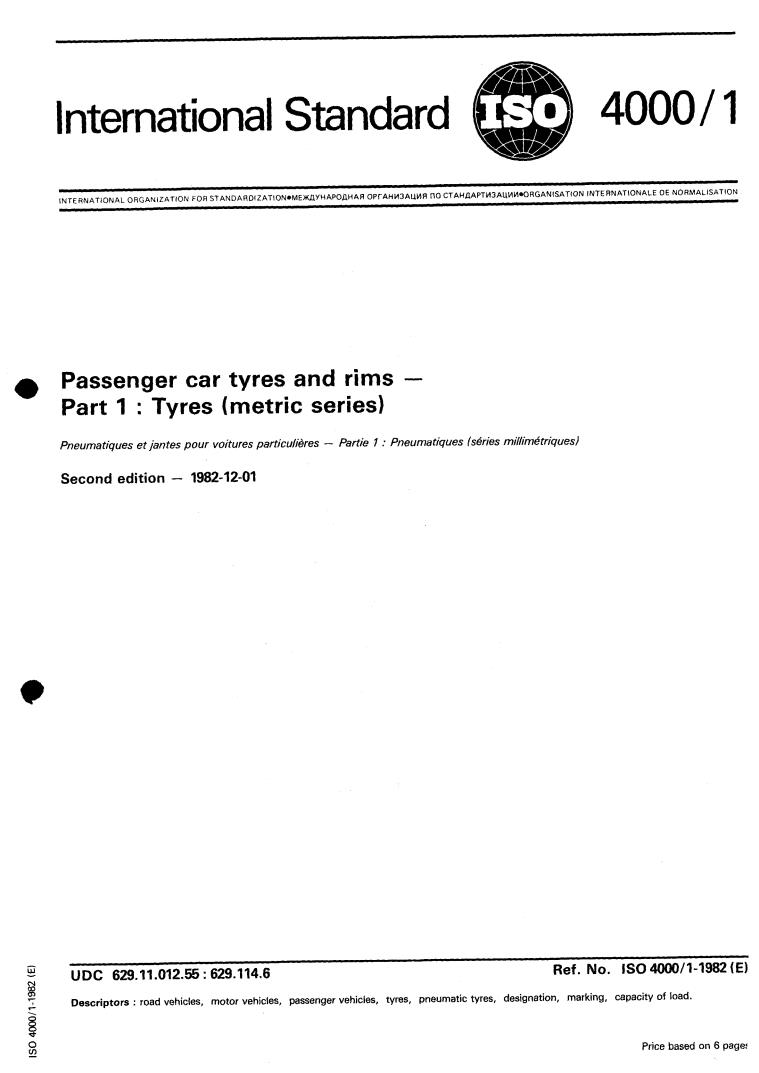 ISO 4000-1:1982 - Title missing - Legacy paper document
Released:1/1/1982