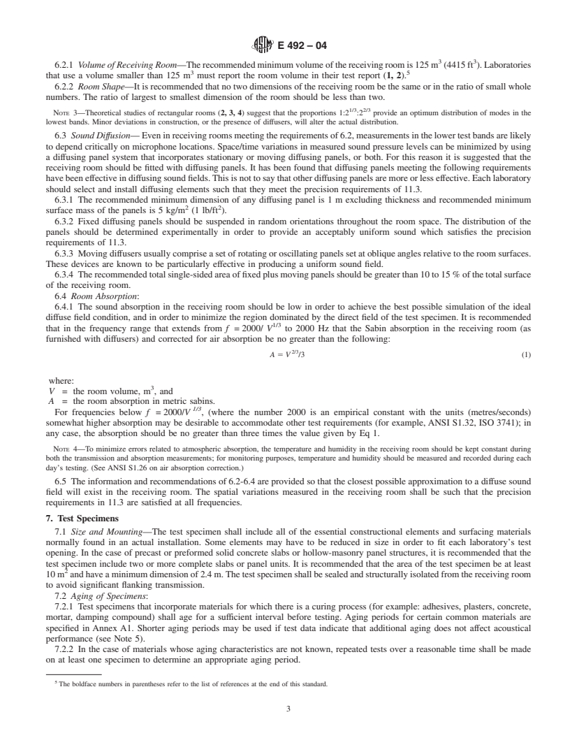 REDLINE ASTM E492-04 - Standard Test Method for Laboratory Measurement of Impact Sound Transmission Through Floor-Ceiling Assemblies Using the Tapping Machine