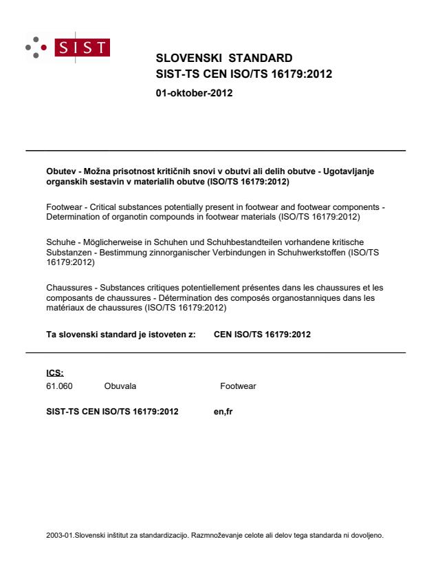 TS CEN ISO/TS 16179:2012