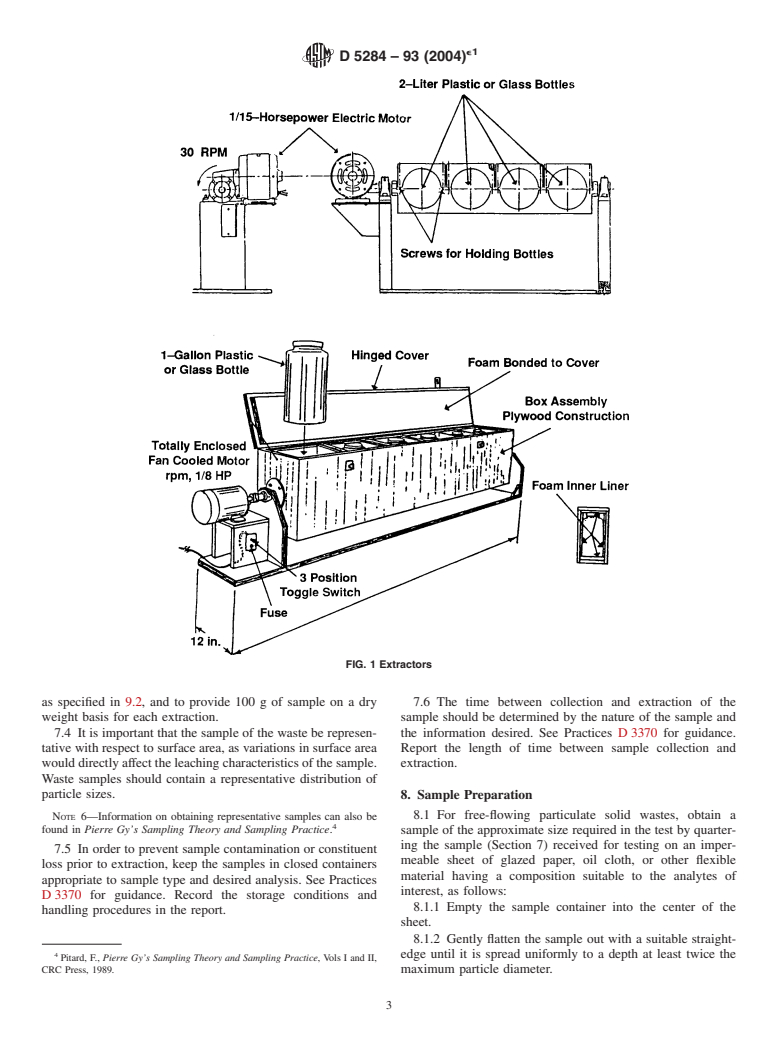 ASTM D5284-93(2004)e1 - Standard Test Method for Sequential Batch Extraction of Waste with Acidic Extraction Fluid